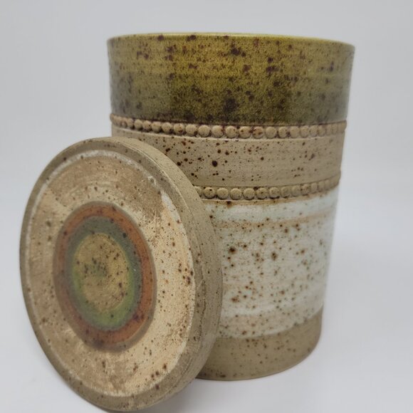 Vintage Denby Potter's Wheel Canister with Lid - Picture 4 of 7